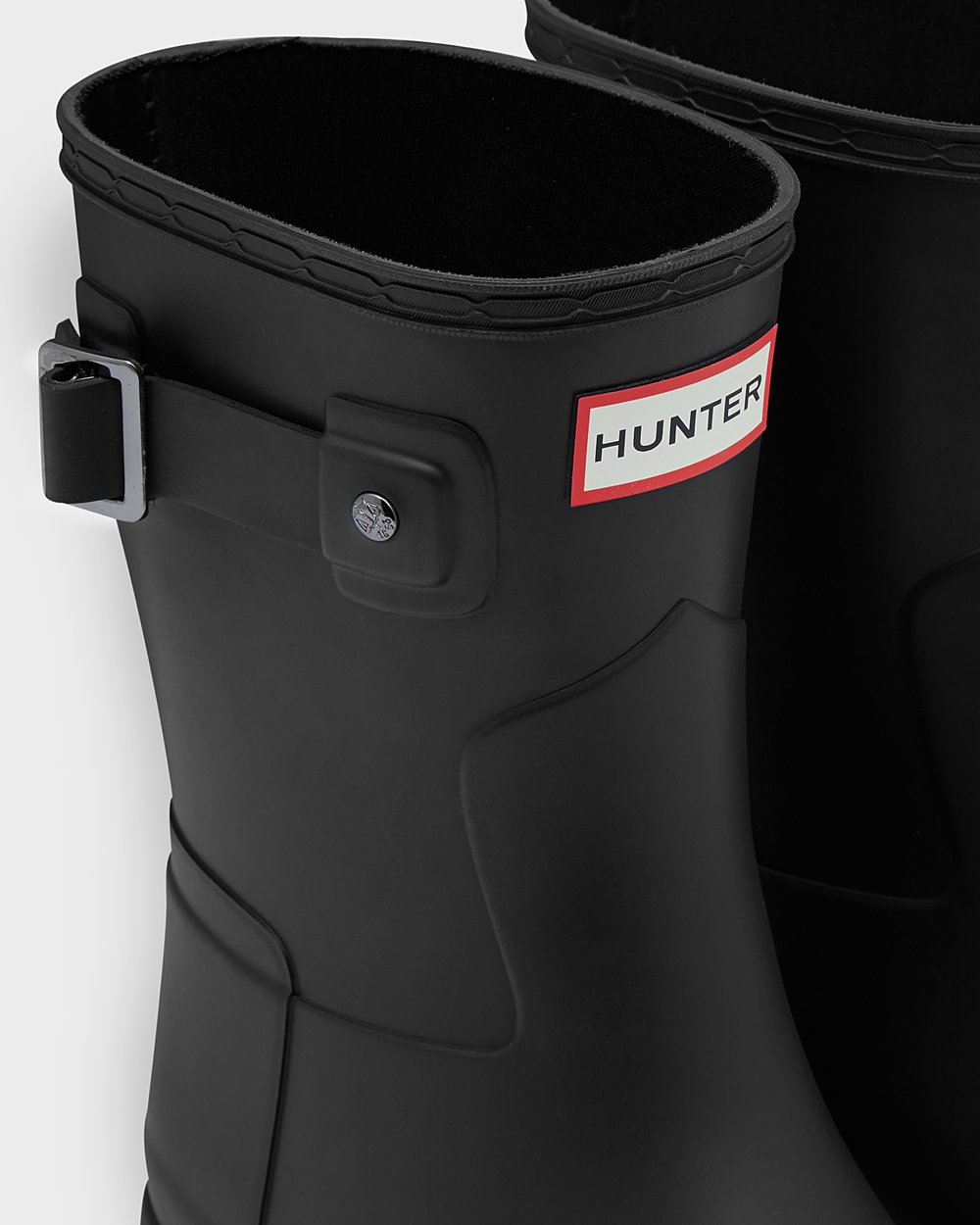 Botas de Lluvia Cortas Hunter Mujer - Refined Slim Fit - Negros - AFXZYRU-46